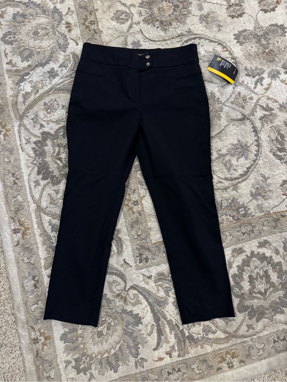 Style & Co. Black Cropped Kick-Leg Ponte Pants